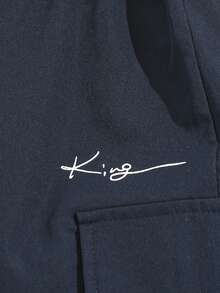 SHEIN 幼童男孩時尚休閒貨物褲