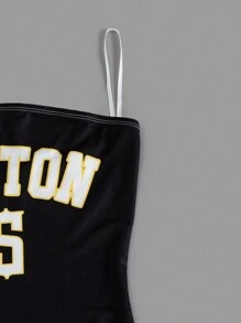 Muchica Women's Color Block Printed Dress - Black and White - View 6