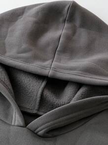 Chiquease 女士素色舒適運動上衣和運動褲套裝 - 深灰色 - 查看 4