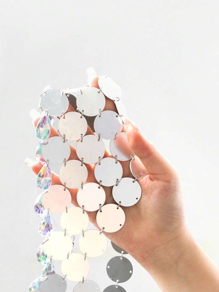 Women'S Round Shaped Rhinestone Embellished Cover Up Summer