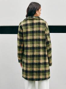 Anewsta Women's Long Plaid Coat