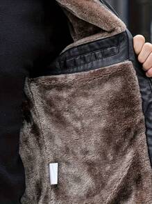 Men's Thickened Thermal Lined Leather Jacket