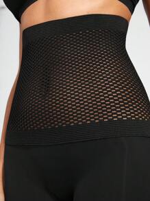 SHAPORA Women's Fishnet Splicing Shapewear Shorts