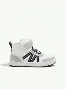 Fashionable & Cool Comfortable Sport Sneakers For Kids With Colorblock Design & Flat Sole - Multicolor - View 5