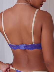 SHEIN Lace Underwire Bra For Women - Purple - View 2