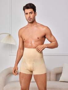 Pantalones De Remodelación De Cintura Alta Para Hombres - Albaricoque - Ver 3