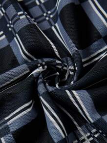 SHEIN EZwear Printed Mesh Ladies' Skirt - Black and White - View 3