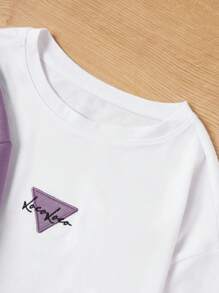 RueChic Nastolatek Dziewczyny Nadrukowany Koszulka  I Kurtki Komplety Biżuterii