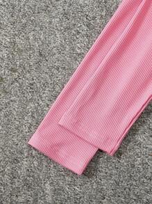 2pcs/Set Tween Girls' Ruffle Hem Jacket And Floral Print Sleeveless Dress,Holiday,Summer,Travel, School, Campus, College - Coral Pink - View 7