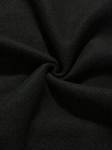 Áo nỉ in chữ dành cho nữ cỡ lớn - màu đen - Xem 5