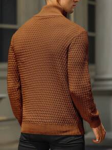 Manfinity Homme Nam Khóa kéo một phần tư Áo len - Lạc đà - Xem 2