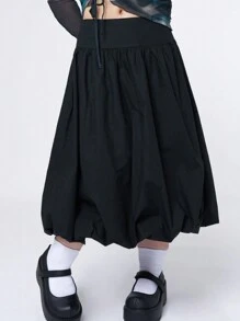 Flirla Kích thước lớn Của phụ nữ Bong bóng Váy - màu đen - Xem 1