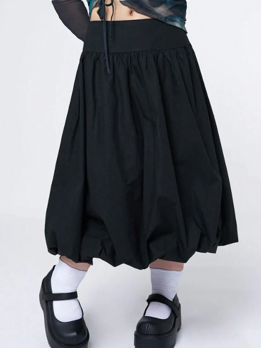 Flirla Kích thước lớn Của phụ nữ Bong bóng Váy - màu đen - Xem 1