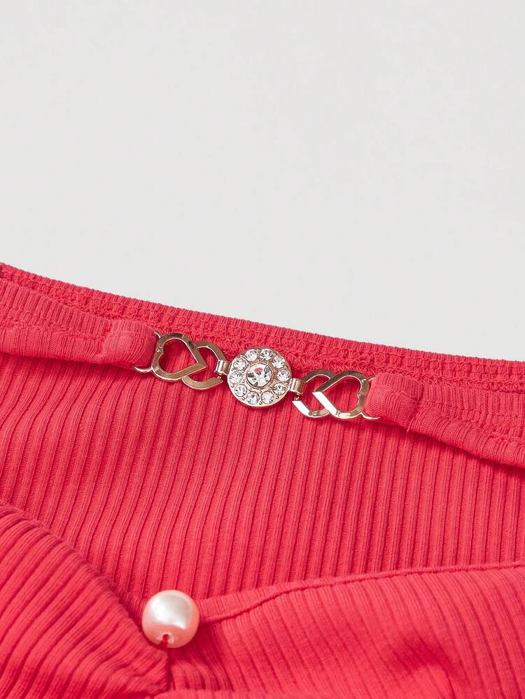 Women's Off-the-shoulder Cutout Bell Sleeve T-shirt