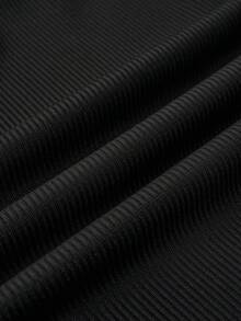 SHEIN LUNE 3pcs Solid Color Ribbed Knit T-shirts - Multicolor - View 6