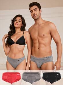 Ropa Interior Impresa Con Letras Triangulares Para Hombres - Multicolor - Ver 1