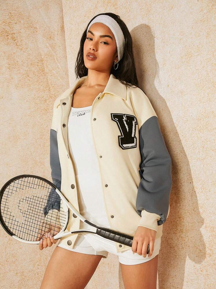 Sports Tennis Basic Outdoors With JACKET Y2k Jacketvarsity Jacket Womenhoodie Y2kvarsity Jacket Girlsletterman Jacket Women