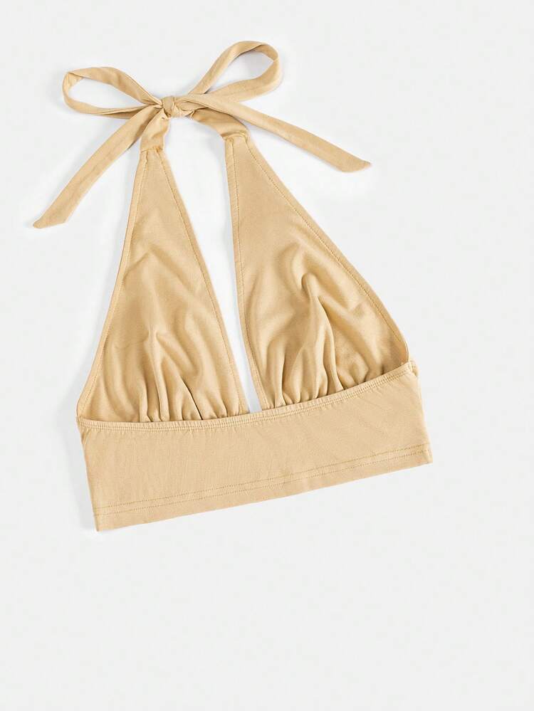 Women's Letter Embroidered Casual Halter Top