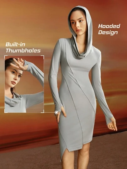 princess polly baby blue dress Asymmetrical Zipper Hoodie Dress Patterns main image 0