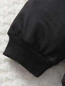 Little Girls' Butterfly Printed Sweatshirt And Sweatpants Set - Black - View 3