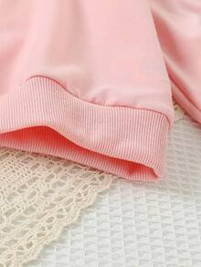 SHEIN 少女3入組簡單休閒卡通印花運動衫套裝,秋冬適用 - 彩色 - 查看 6