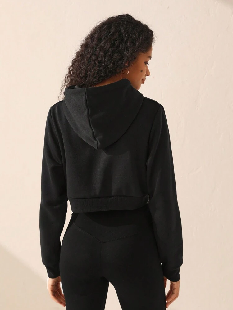 Women's Short Hooded Sports Sweatshirt