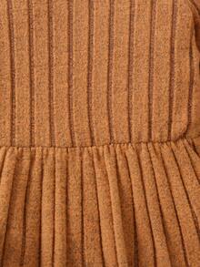 SHEIN Girls' Solid Color Basic Round Neck T-shirt - Orange - View 6