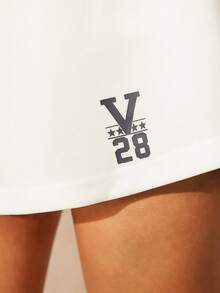 VARSITIE Sports Tennis Basic Outdoors With SKIRT - White - View 3