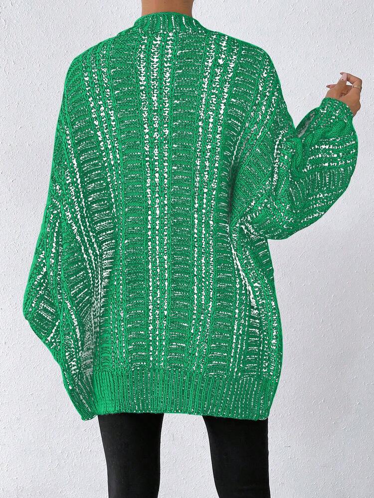Women's Loose Fit Drop Shoulder Button Front Blend Cardigan Fall Cloth For Women