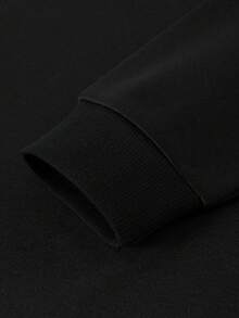 Nam Giải trí Áo nỉ có mũ Với In thư - màu đen - Xem 5