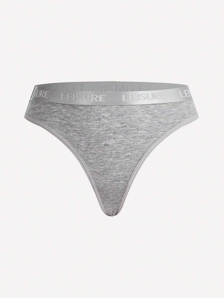 Leisure Women's Thong Panties With Letter Print