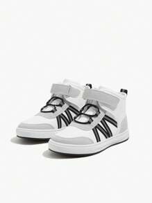 Fashionable & Cool Comfortable Sport Sneakers For Kids With Colorblock Design & Flat Sole - Multicolor - View 6