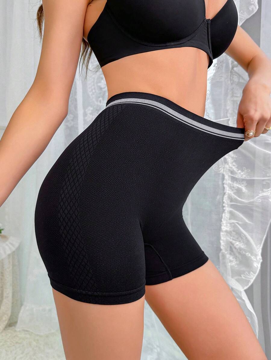 Của phụ nữ Sọc Quần short bé trai Quần lót không đường may - màu đen - Xem 1