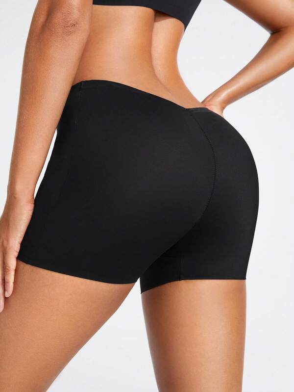 Shapelle Forme Pantalones cortos modeladores de silueta con diseño asimétrico para la cintura para mujer