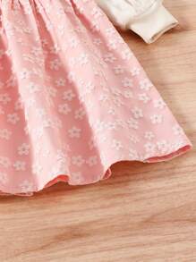 SHEIN Toddler Girls' Elegant Sweet Ladylike Two Piece Set, Fall/winter - Pink - View 7