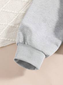 SHEIN Girls' Casual Simple 2pcs Outfit - Grey - View 5