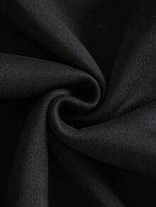 男士連帽長袖休閒運動衫 - 黑色 - 查看 3