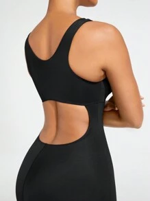 SHEIN Shape Vestido Moldeador Sin Mangas Con Diseño De Hollow Out Para Mujeres