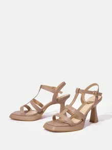 CUCCOO BIZCHIC Sandalias De Tacón Alto Para Mujer - Albaricoque - Ver 1
