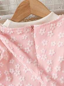 SHEIN Toddler Girls' Elegant Sweet Ladylike Two Piece Set, Fall/winter - Pink - View 5