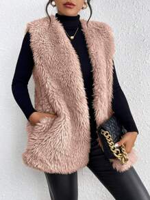 SHEIN Frenchy Của phụ nữ Áo vest - Màu Hồng baby - Xem 1