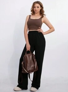 Daily&Casual Của phụ nữ Thể thao Quần Với Túi , Thích hợp Đối với Các hoạt động ngoài trời , Thể dục , Khỏe mạnh , Yoga Và  chạy - màu đen - Xem 4