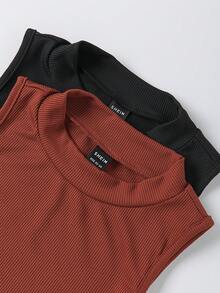 SHEIN Unity Women's Halter Neck Sleeveless Tank Top - Multicolor - View 8