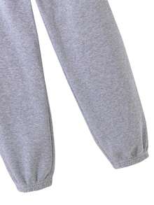 青少女純色半高領基礎打底上衣和運動長褲套裝 - 彩色 - 查看 3