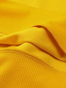 男士幾何印花袋鼠口袋抽繩連帽衫 - 黃色 - 查看 6