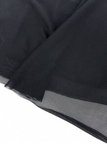 SHEIN Unity Của phụ nữ Không tay Không lưng Đầm - màu đen - Xem 4