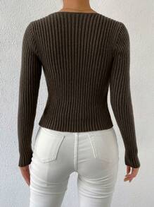 Calvaya Cable Knit Twist Sweetheart Neck Sweater