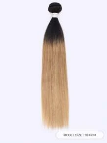 1pc Golden Ombre Color Virgin Human Hair Remy Hair Weave Human Hair Bundles Can Do Ponytail - S1/27 - View 2