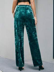 Anewsta Giò thẳng Quần Với Khóa Đồ trang trí - màu xanh lá - Xem 2