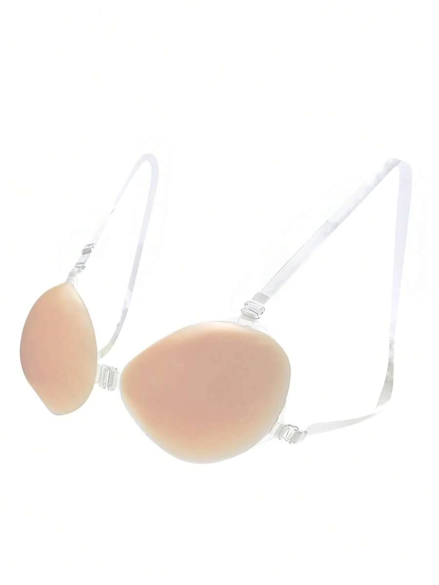 حمالة صدر من السيليكون مع أشرطة قابلة للإزالة - لون مشمشي - مشاهدة 1